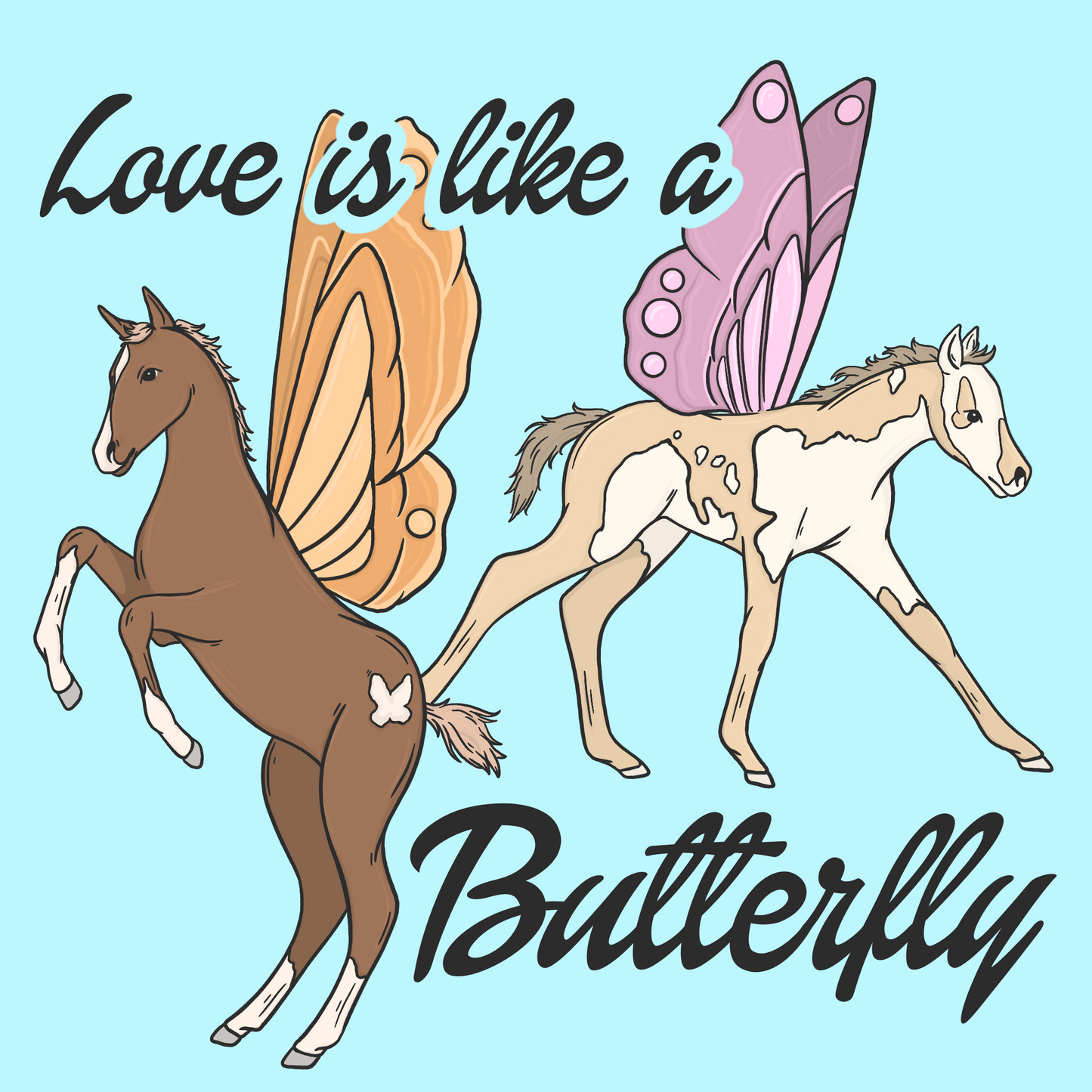 Love is like a Butterfly - PNG File