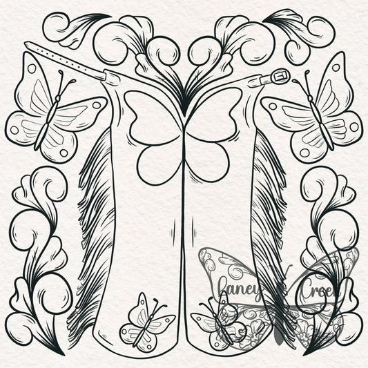 A Blue/Green Butterfly Dream - PNG File