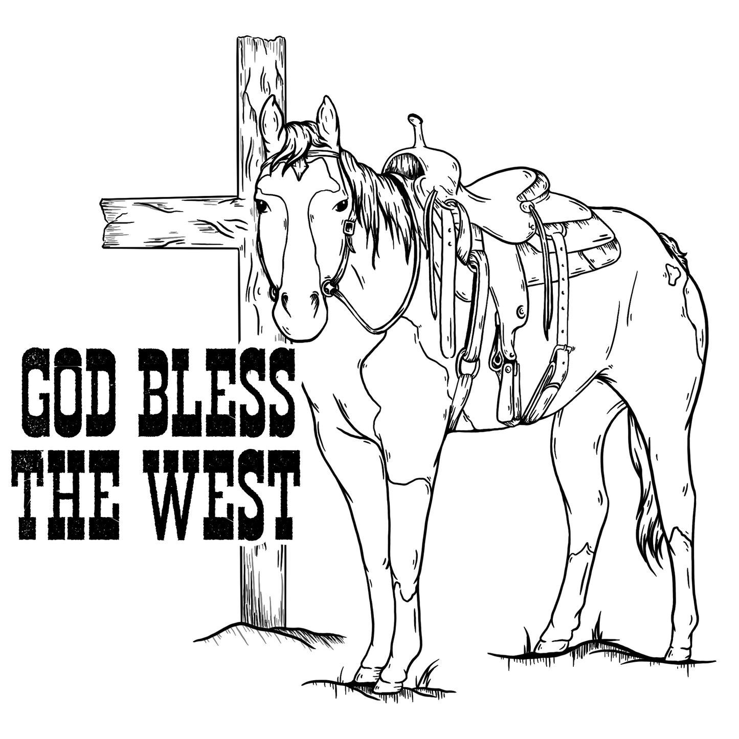 God bless the west - PNG File