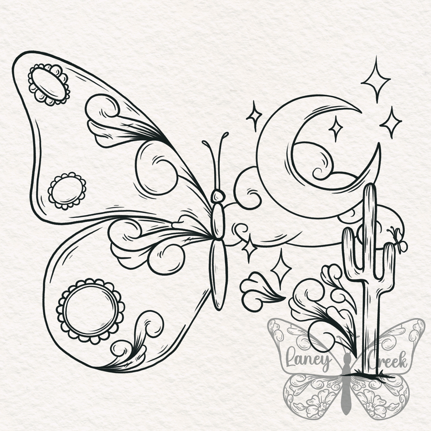 Desert Butterfly Dream - PNG File