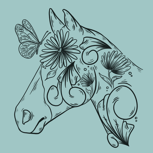 Tooled Pony Sketch - PNG File