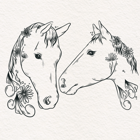 Two Tooled Ponies - PNG File