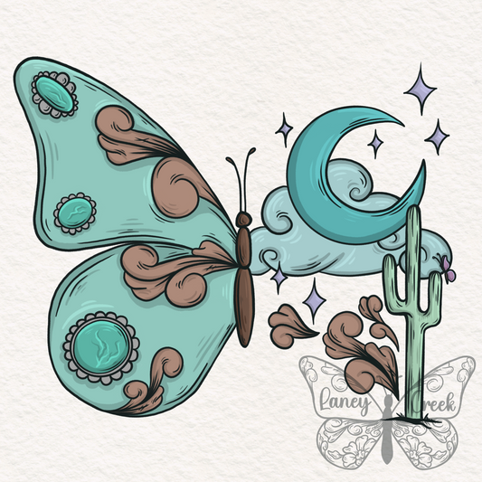 Desert Butterfly Dream - PNG File