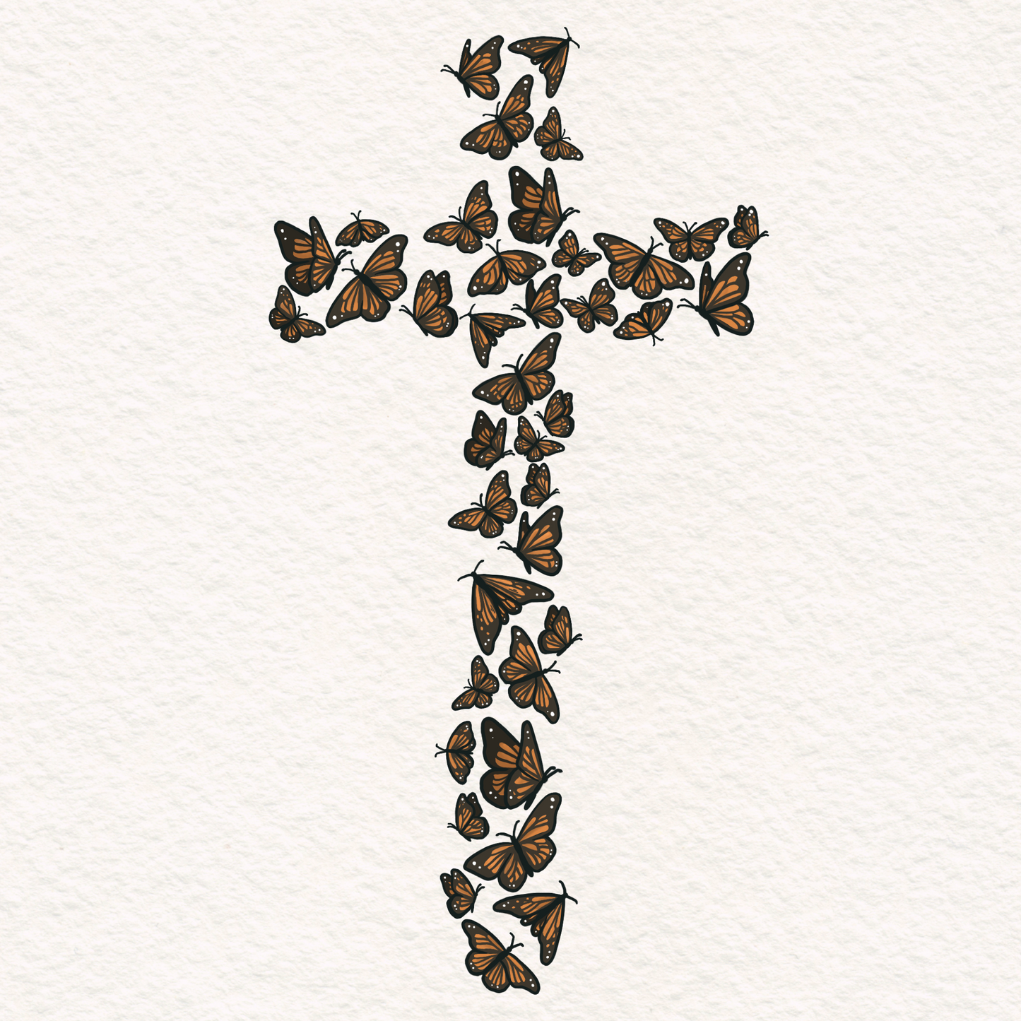 Butterfly Cross - PNG File