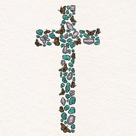 Jeweled Cross - PNG File