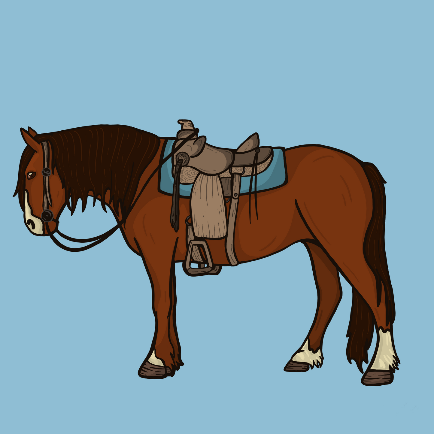 Saddled Horse PNG File