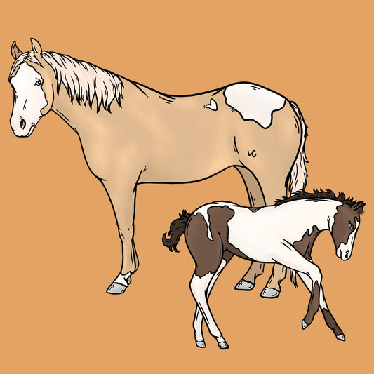 Mare & Foal / PNG File