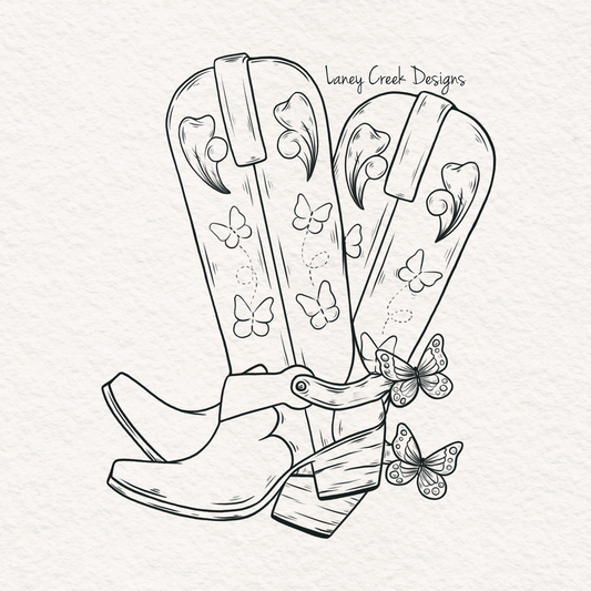 Butterfly Boots - PNG File
