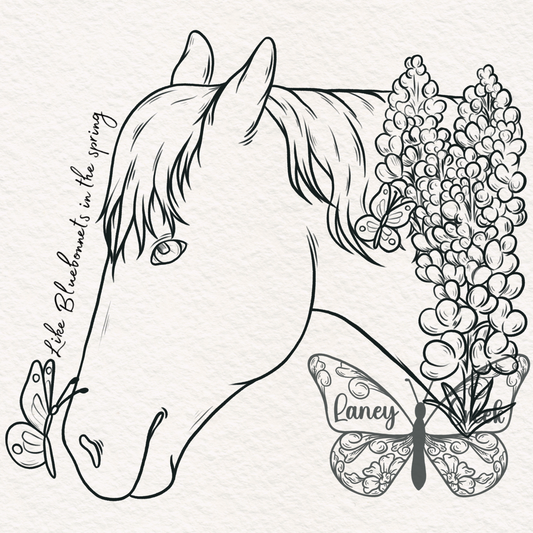 Bluebonnets in the Spring - PNG File