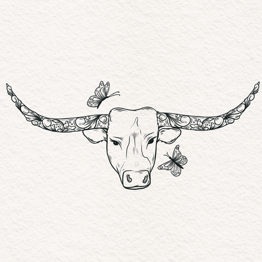 Longhorn sketch - PNG