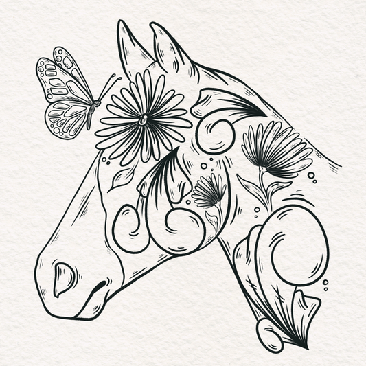 Tooled Pony Sketch - PNG File